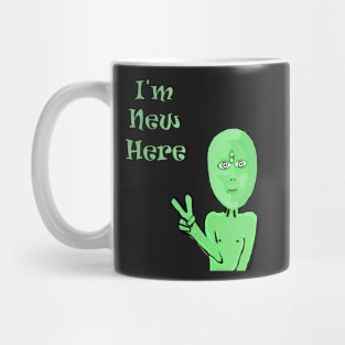 Peace Alien Little Green Vegan Martian Mug